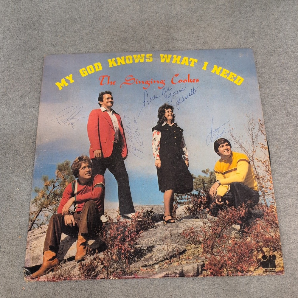 The Singing Cookes My God Knows What I Need Signed Vinyl LP Gospel 780117 - Picture 1 of 6